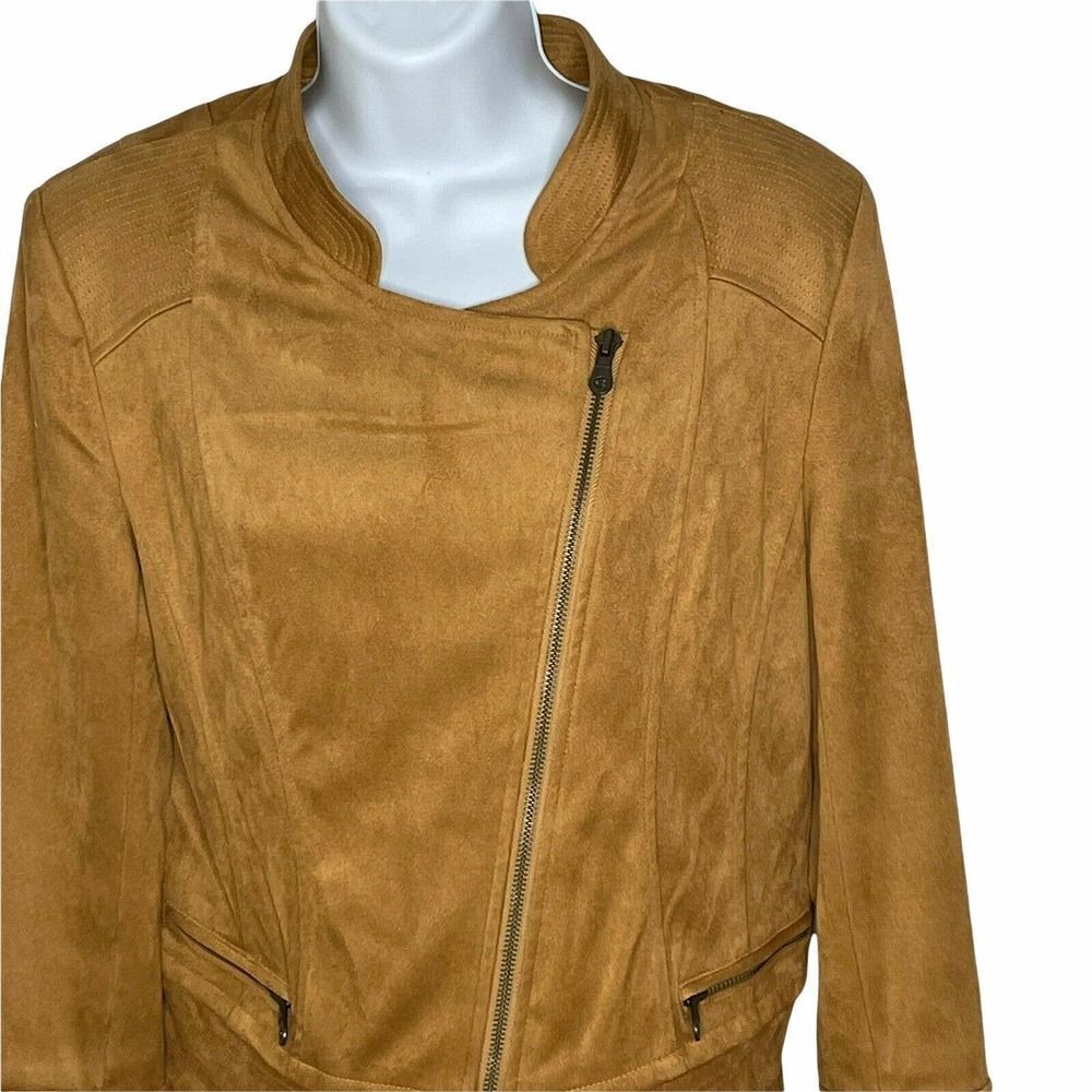 Robert Rodriquez Ayana Jacket Women’s Small Faux Suede Moto Asymmetrical Zip - Picture 4 of 11